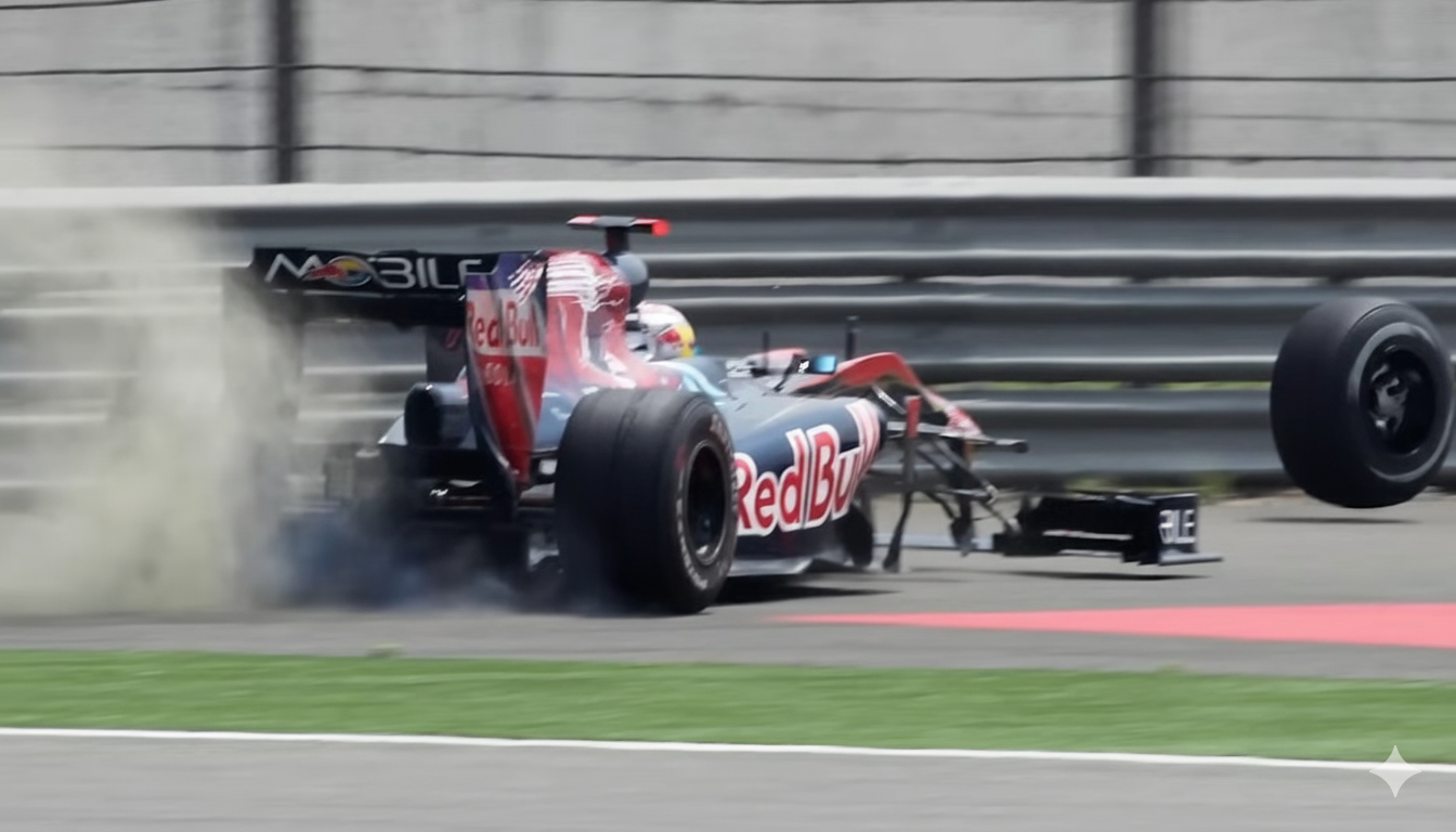 What caused one of Formula One’s weirdest crashes