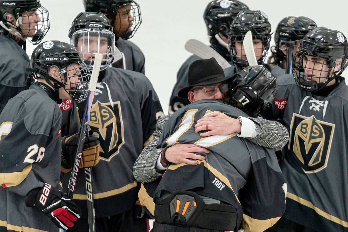 Son of hockey rink shooter scores winning goal in double overtime