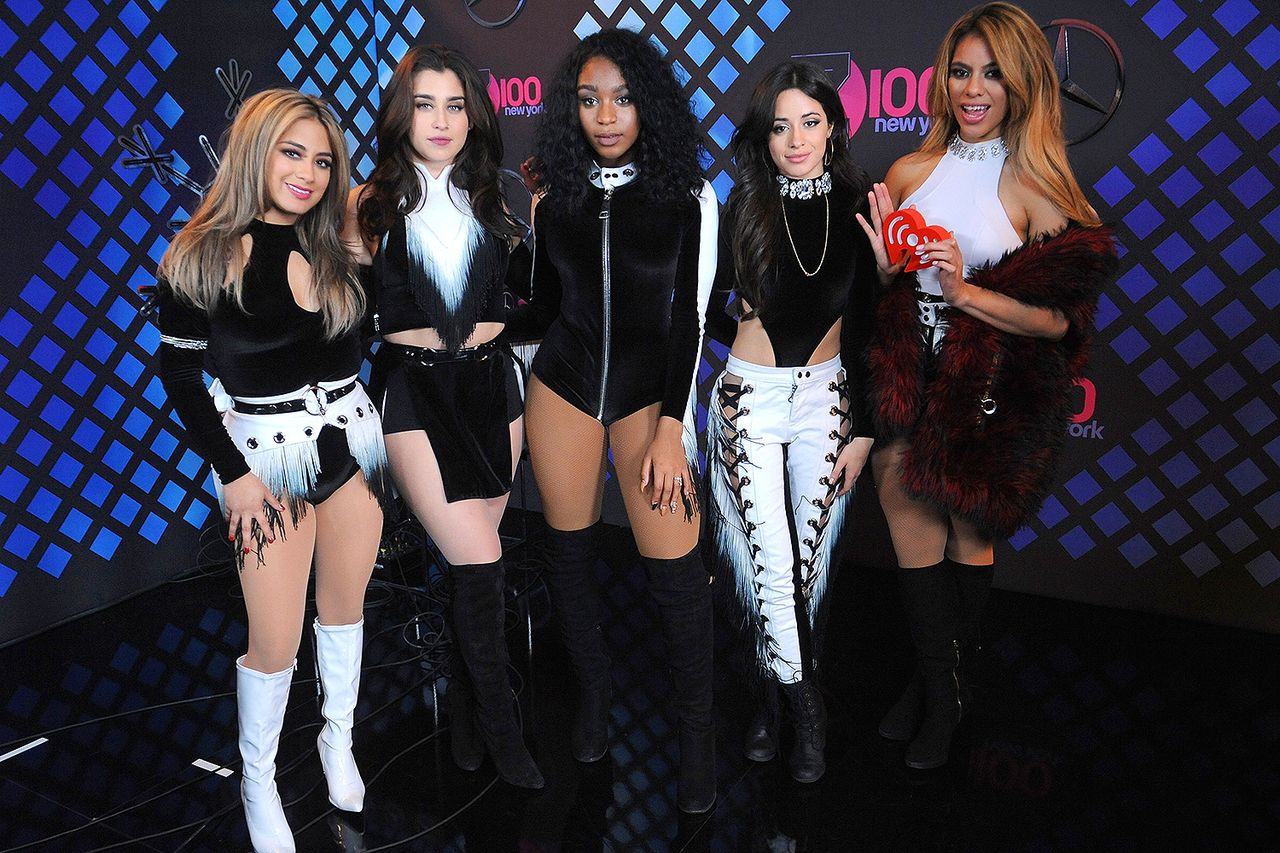 (from left) Ally Brooke, Lauren Jauregui, Normani, Camila Cabello and Dinah Jane in December 2016 Credit: Brad Barket/Getty Images