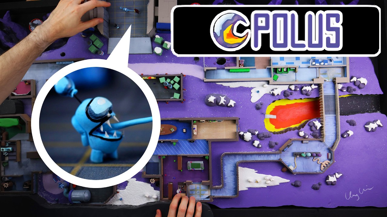 I made the POLUS MAP entirely out of clay & cardboard (full map + crew)