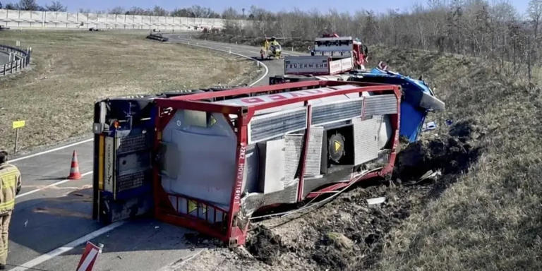 LKW umgekippt: Ammoniumchlorid statt Milch im Tank