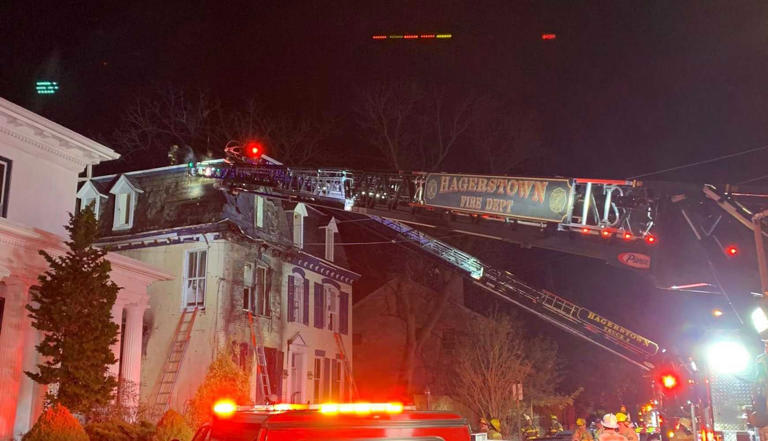 Two pulled unconscious from inferno as flames rip through Maryland home ...