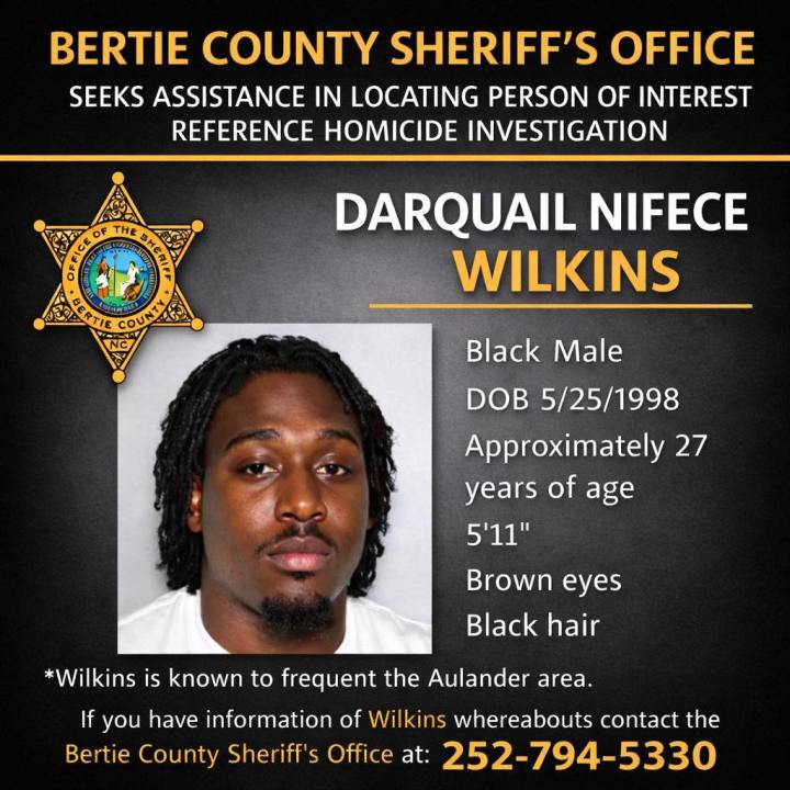 Person of interest sought in Aulander homicide