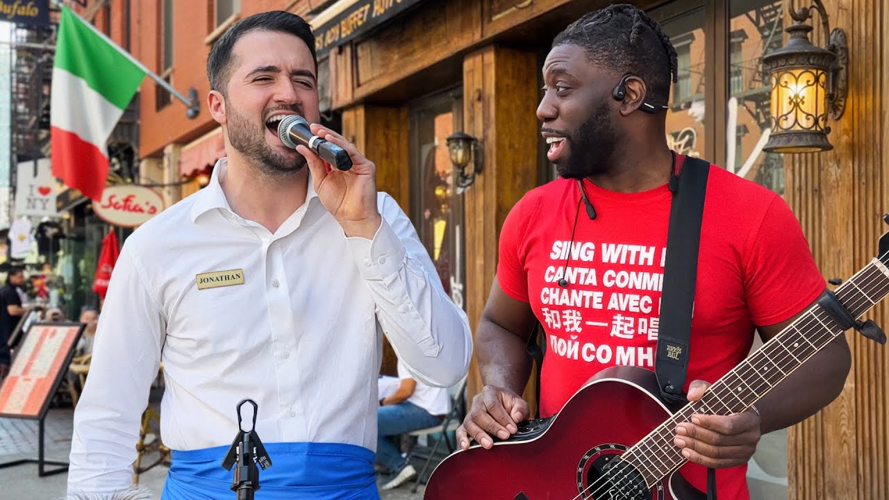 You won't believe this waiter's voice!