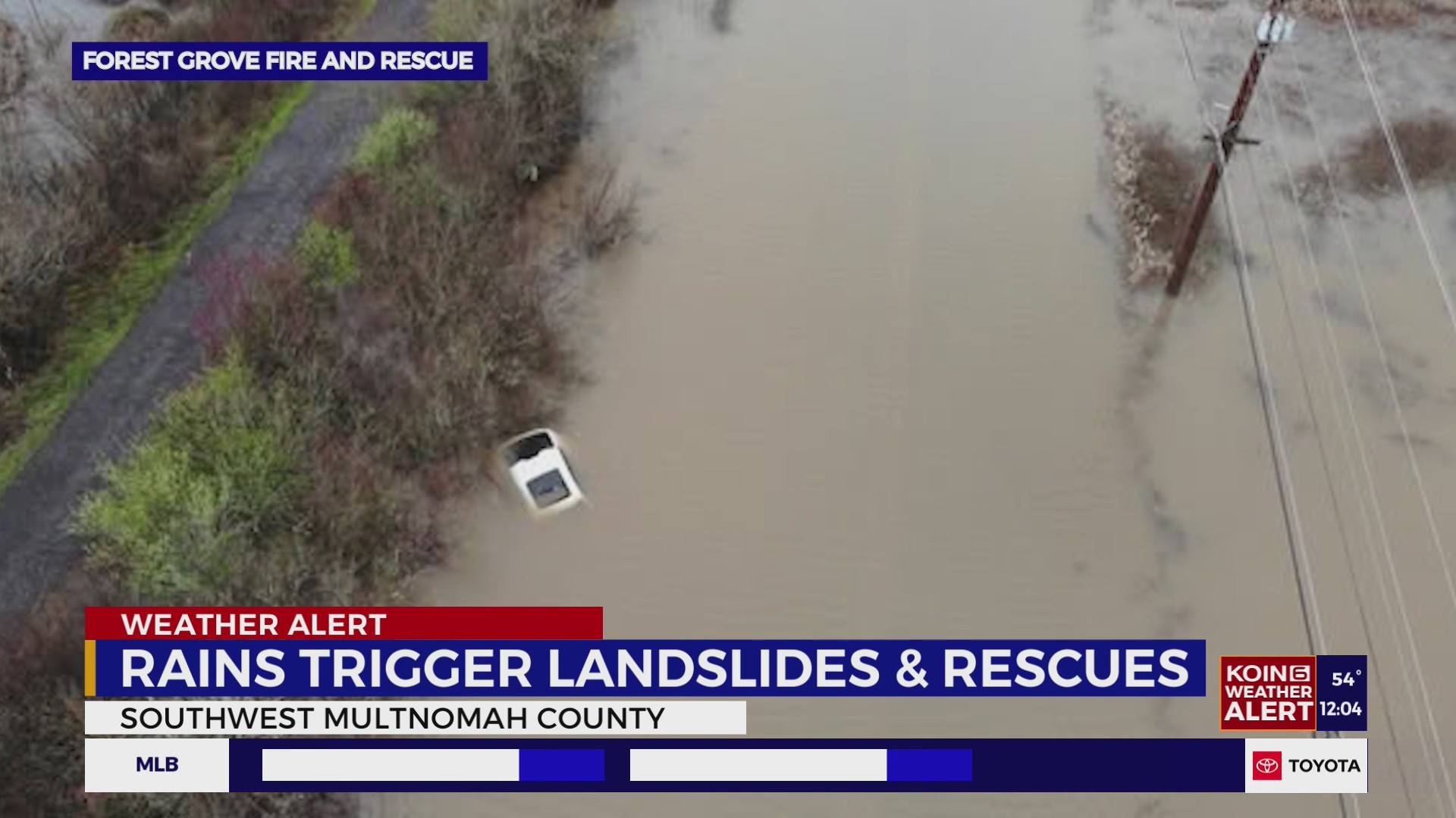 Driver and dog rescued amid flooding in Washington County