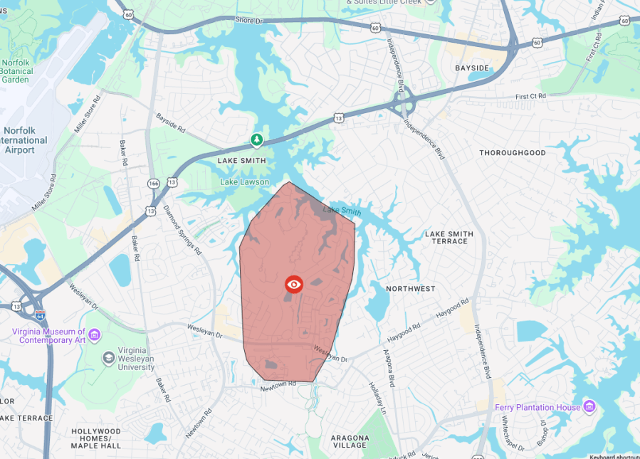 Power outage in Virginia Beach affects over 2,500 customers