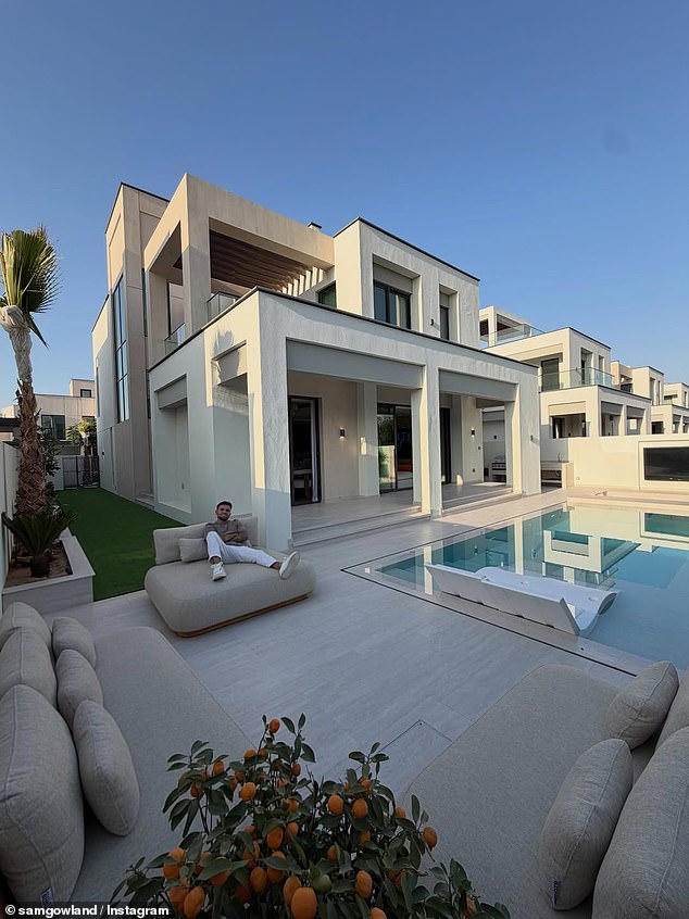 Sam Gowland, 30, a former Love Island and Geordie Shore star, left the world of reality TV behind to build a property empire in Dubai, but he has been left with an 'unsellable' villa following the outbreak of war 