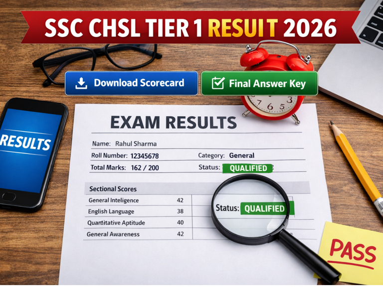 SSC CHSL Tier 1 2026 scorecard out at ssc.gov.in: Check deadline, how ...