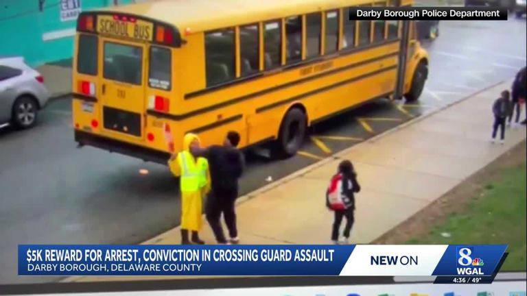 Reward offered for information leading to arrest of crossing guard attacker
