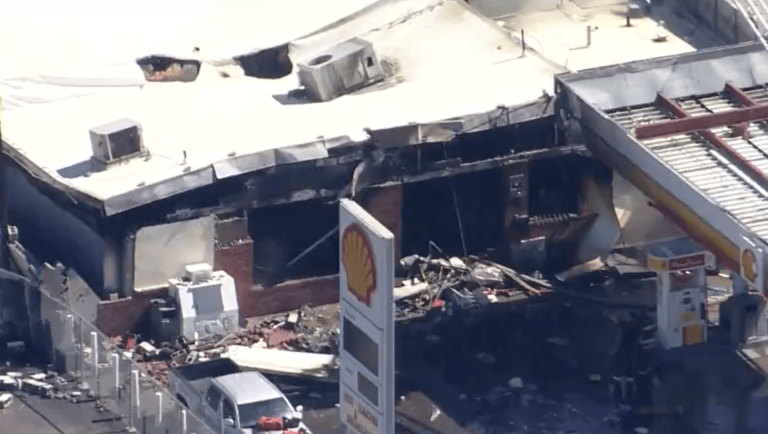 2 taken to hospital after explosion at gas station