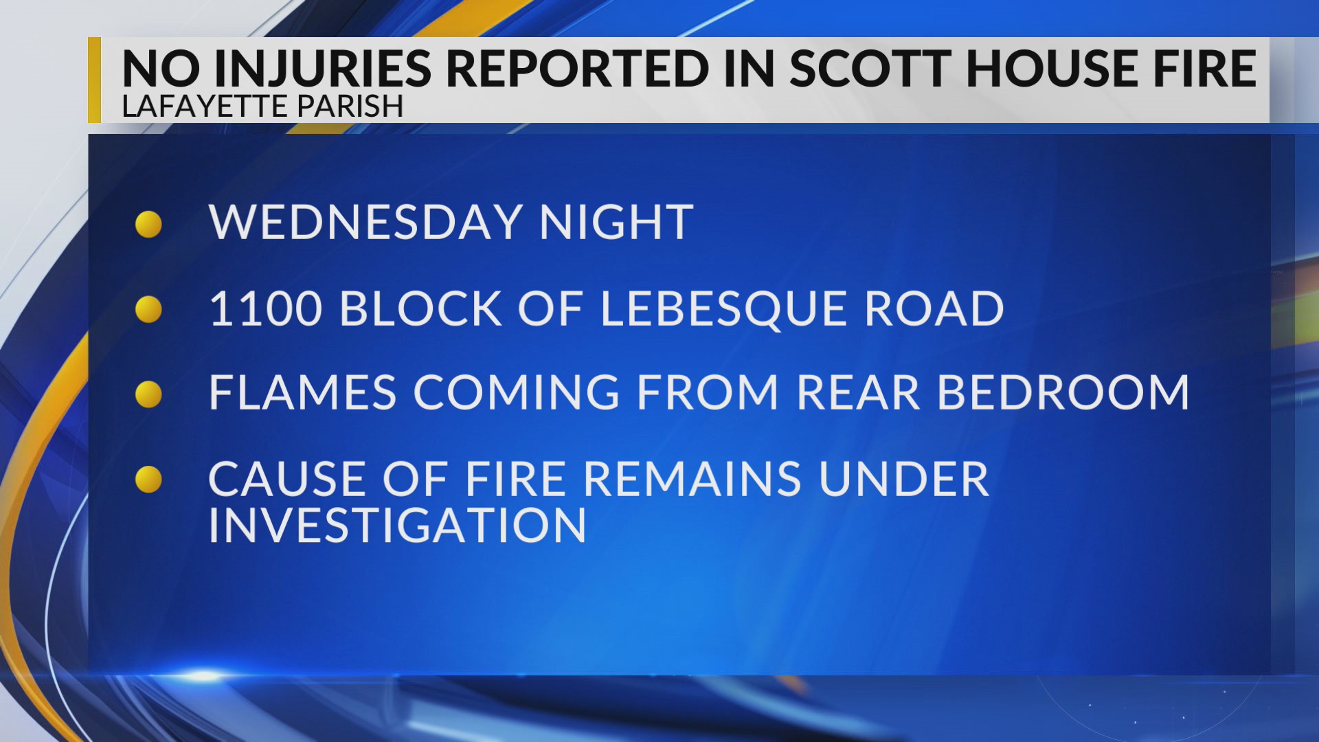 Scott Fire Department contains blaze on Lebesque Road