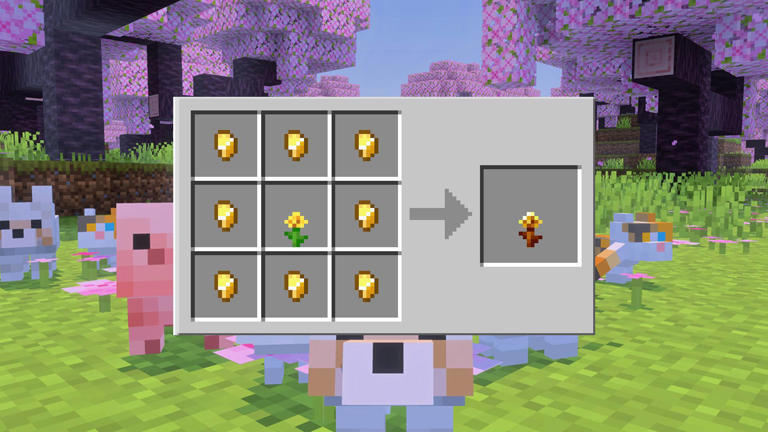 How to craft and use a golden dandelion in Minecraft