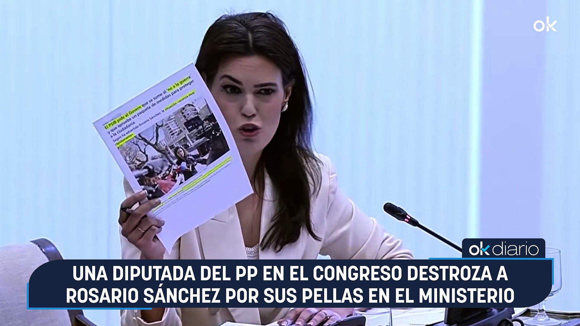 Una diputada del PP en el Congreso destroza a Rosario Sánchez por sus ...