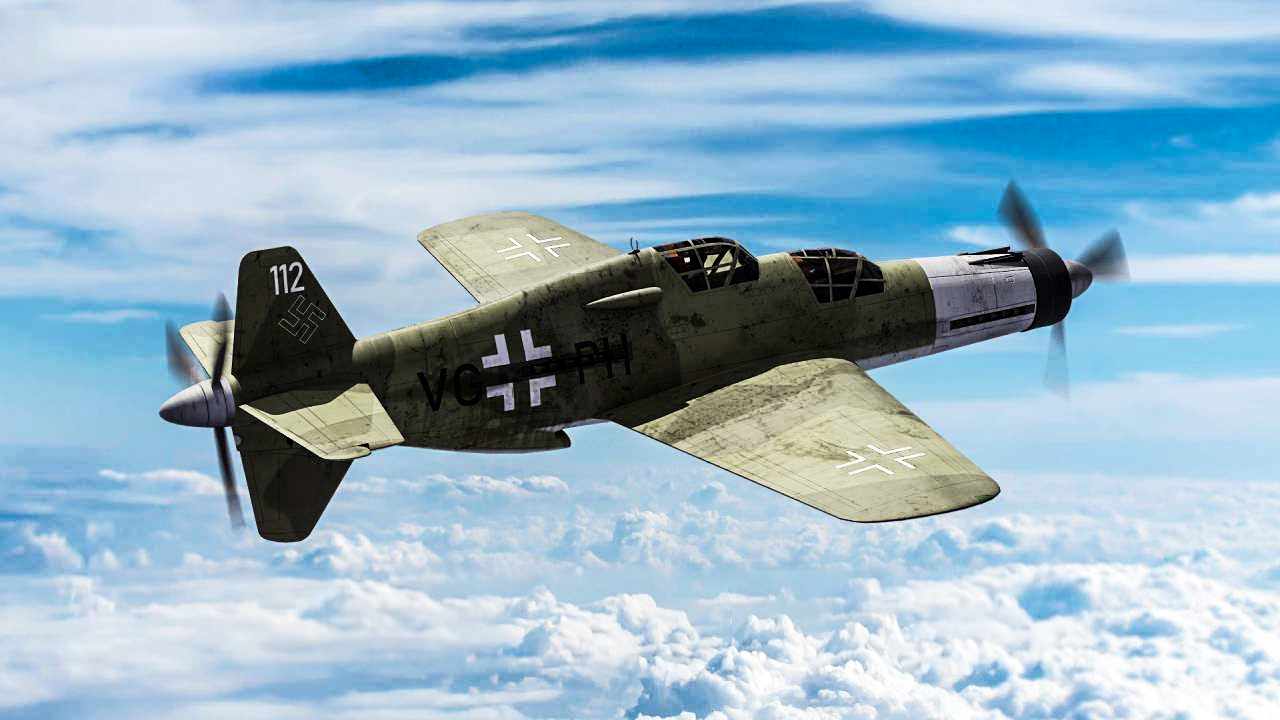 The Nazi fighter with a propeller in front and back - Dornier Do 335
