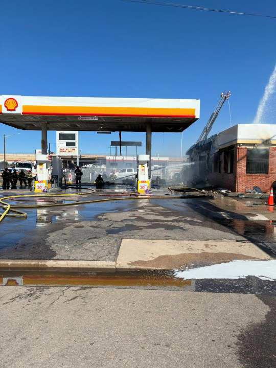 2 taken to hospital after explosion at gas station