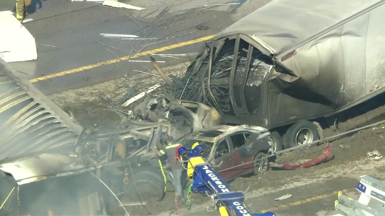 One dead after crash involving 3 semi-trucks shuts down I-70 near ...