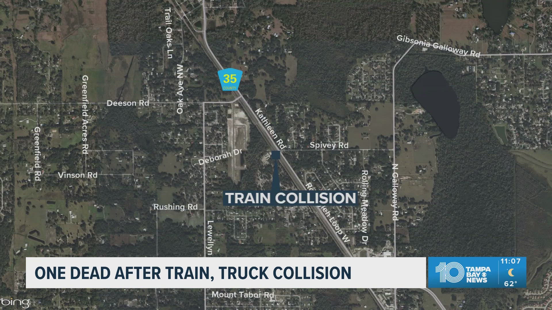 1 dead after truck vs. train collision in Polk County, deputies say