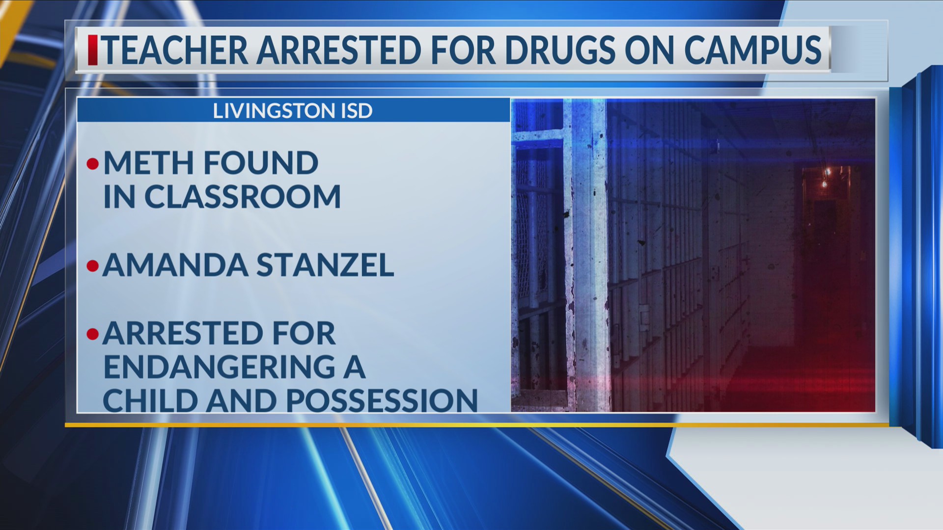 Livingston ISD teacher arrested after meth discovered in classroom