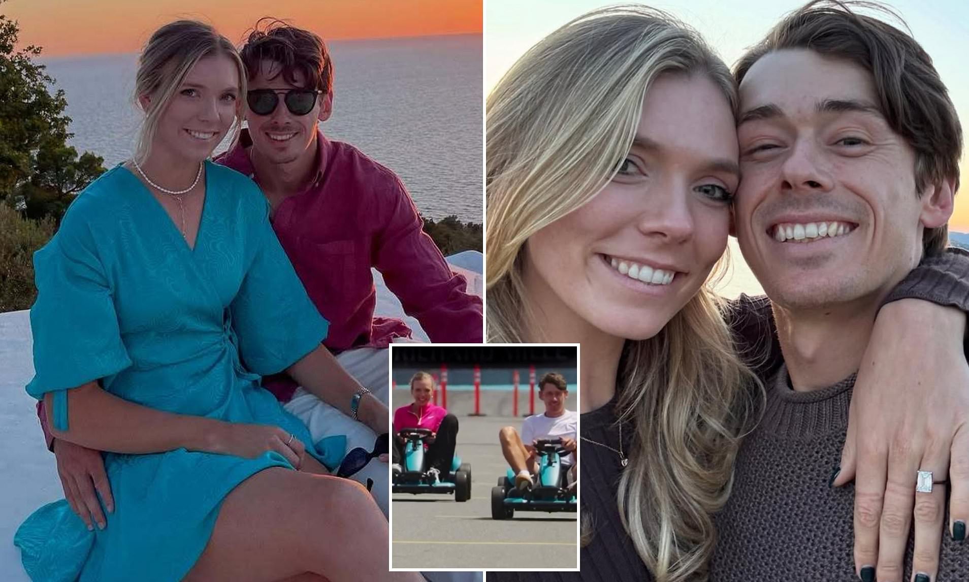 Tennis power couple Alex de Minaur and Katie Boulter go head-to-head in driving competition<br>