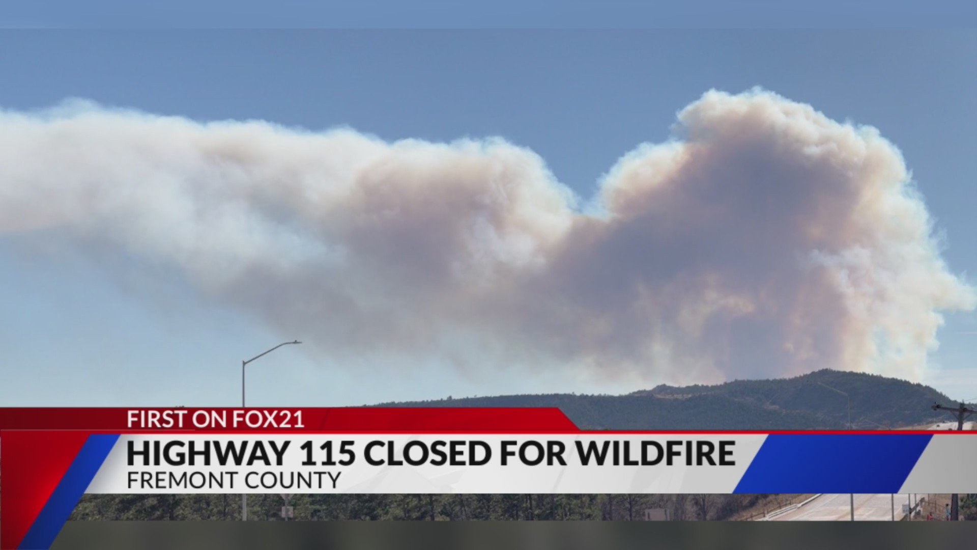 Fire near Hwy 115 burns 670 acres, no containment