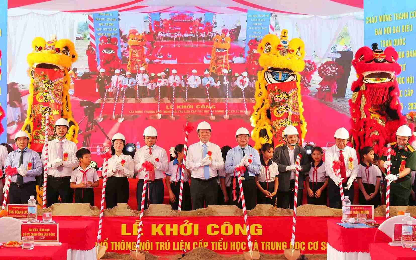 Khởi công 3 trường nội trú liên cấp hơn 677 tỉ đồng ở vùng biên Lâm Đồng