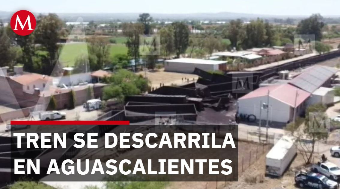 Descarrilamiento de tren en Aguascalientes deja un muerto y seis lesionados