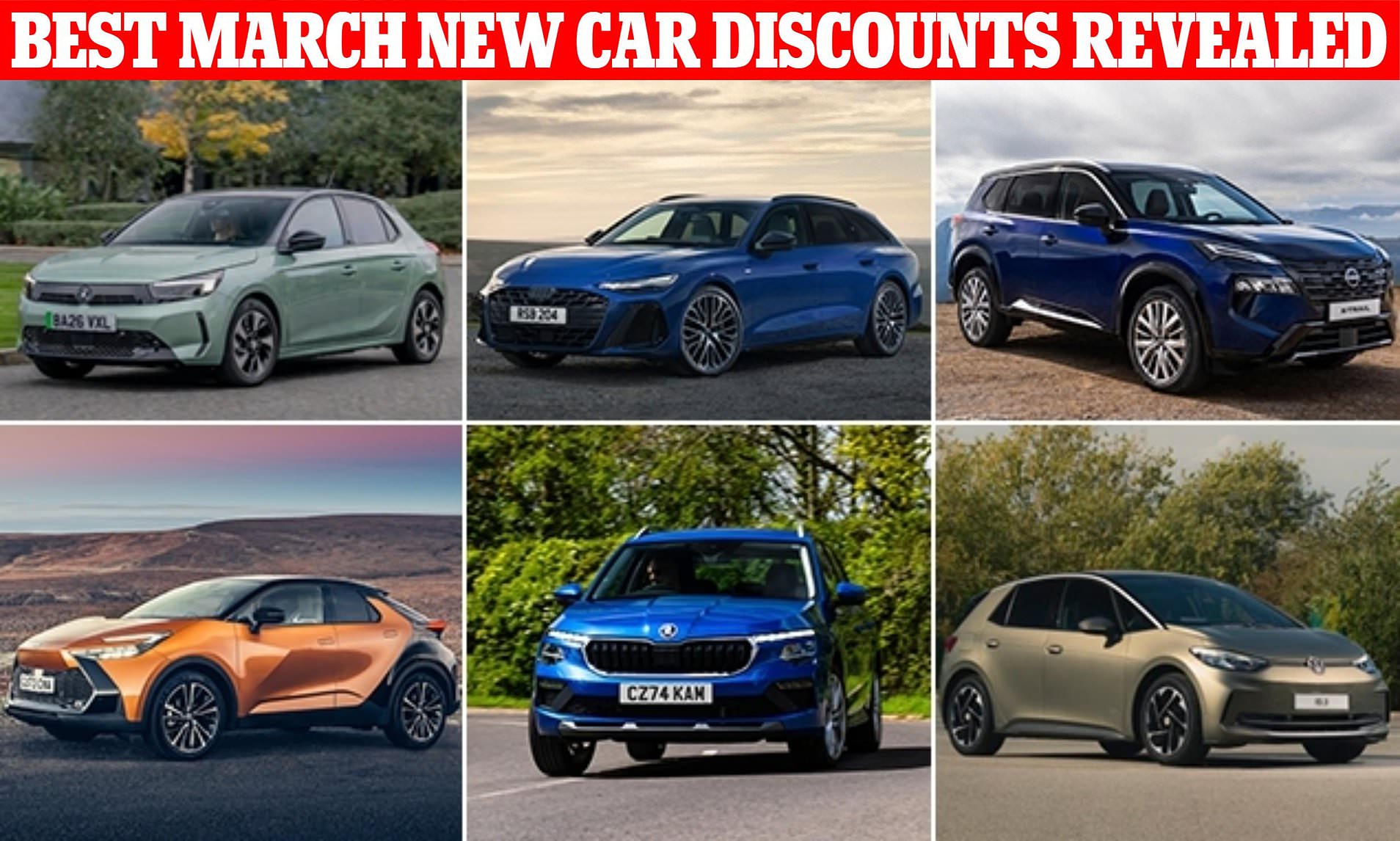 March madness: The 20 new cars with the biggest discounts revealed