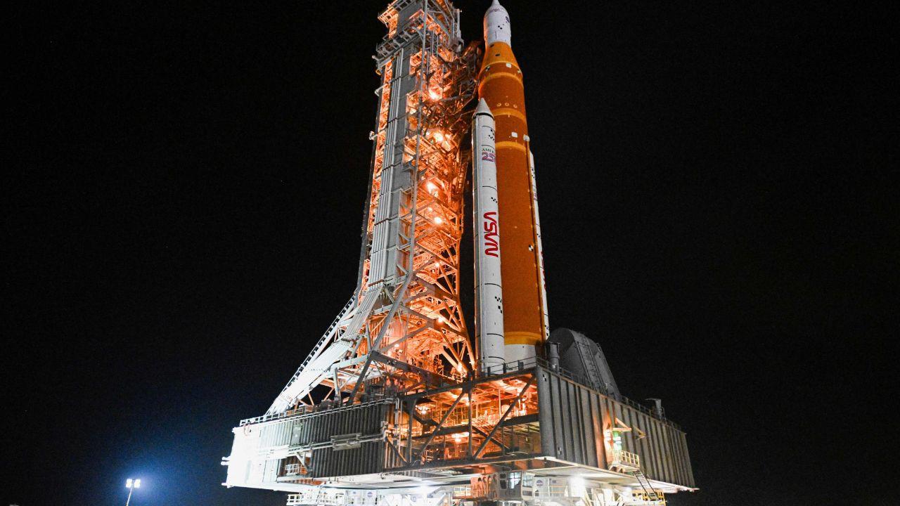 In photos NASA rolls out Artemis II rocket to launch pad for historic ...