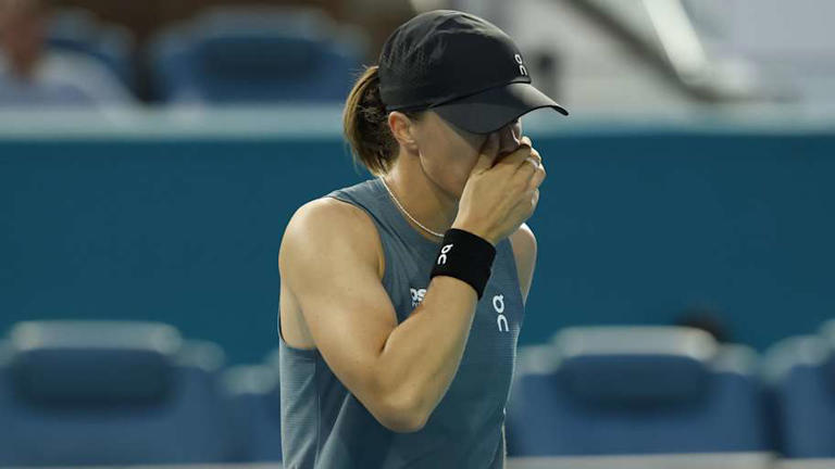 Magda Linette upset Iga Swiatek in the 2026 Miami Open. | Geoff Burke-Imagn Images