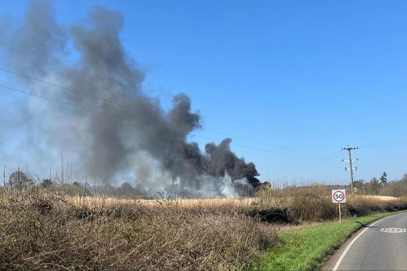 Somerset tractor fireball spreads and destroys crops