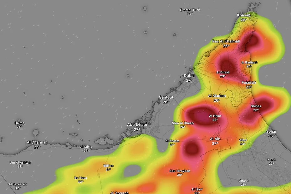 UAE weather: Rain, thunderstorms and chance of hail forecast