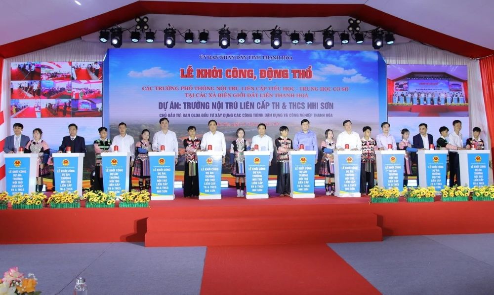 Thanh Hóa khởi công 10 trường nội trú liên cấp tại các xã vùng biên