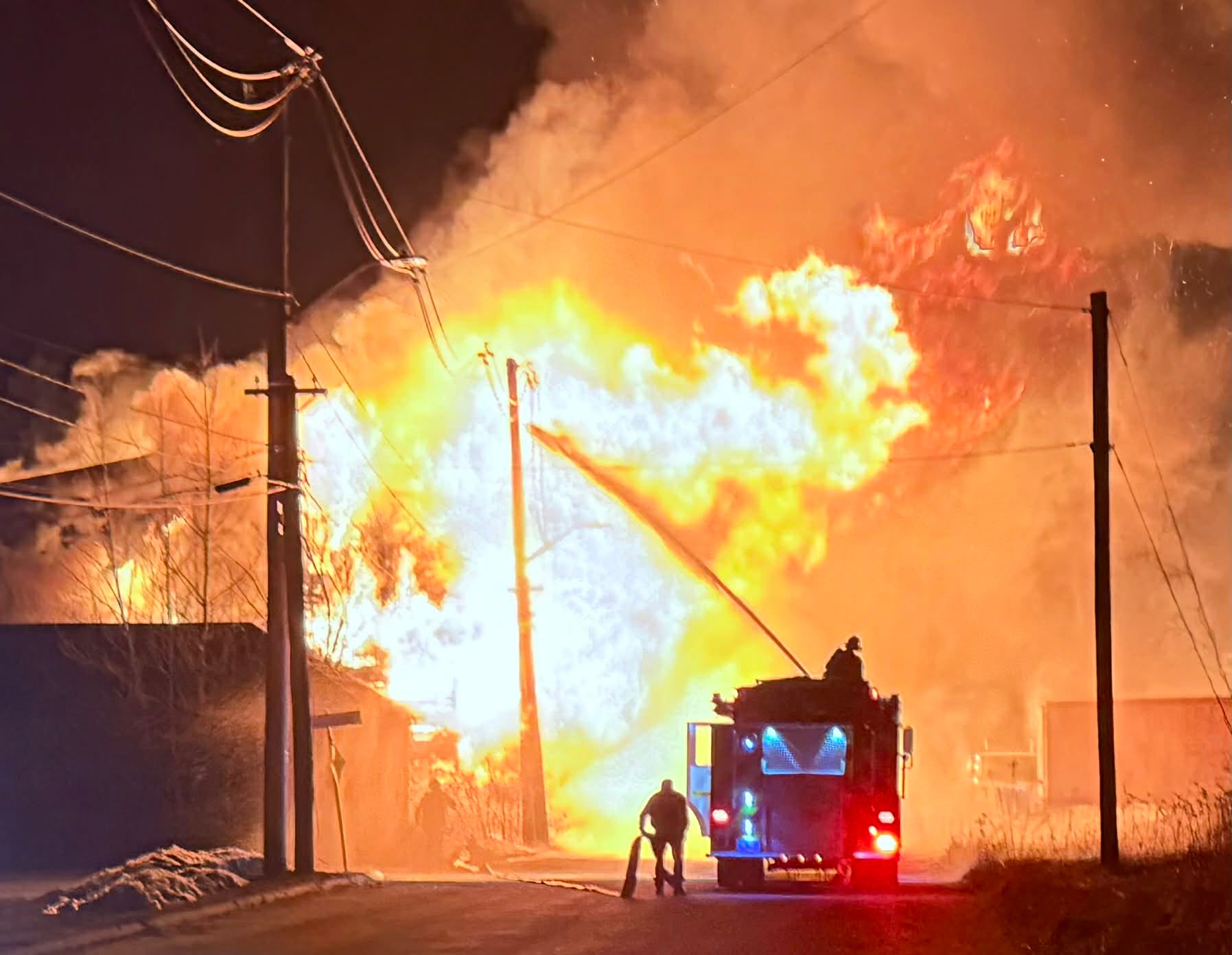 Fire guts vacant mill building in Winchendon