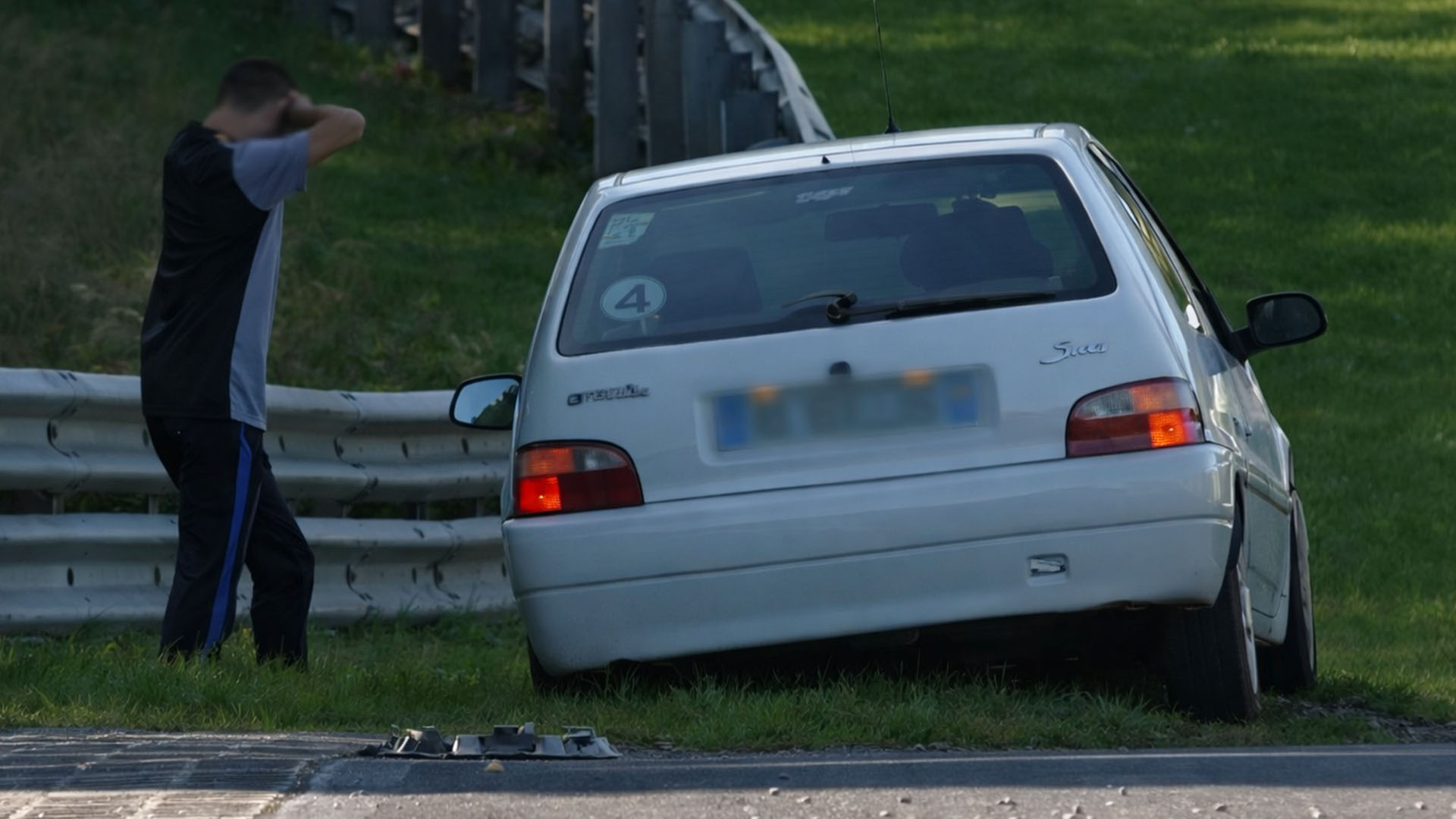 Drivers stop and exit cars following Nürburgring track failures