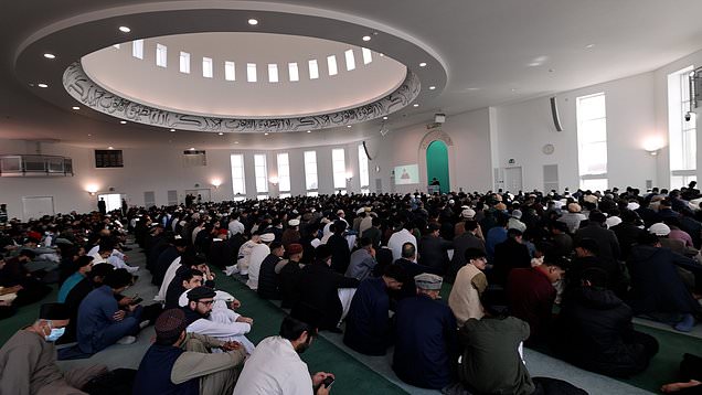 Eid prayers at Britain's largest mosque