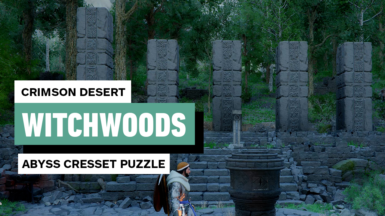 Crimson Desert puzzle solution - Abyss Cresset of the Witchwoods