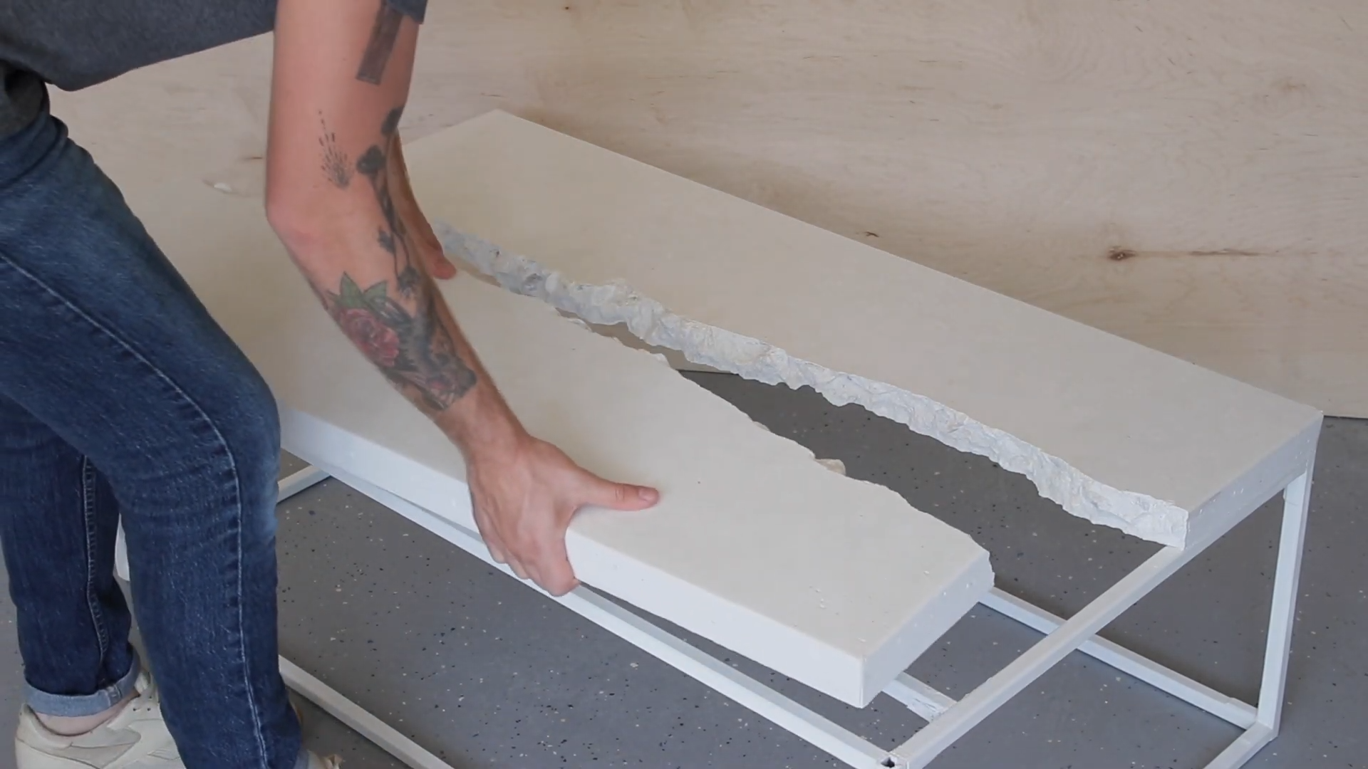 He tried making a river table with concrete - then this happened