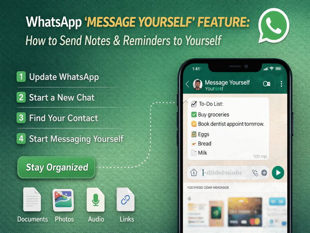 WhatsApp 'Message Yourself' feature explained: How to send notes and ...