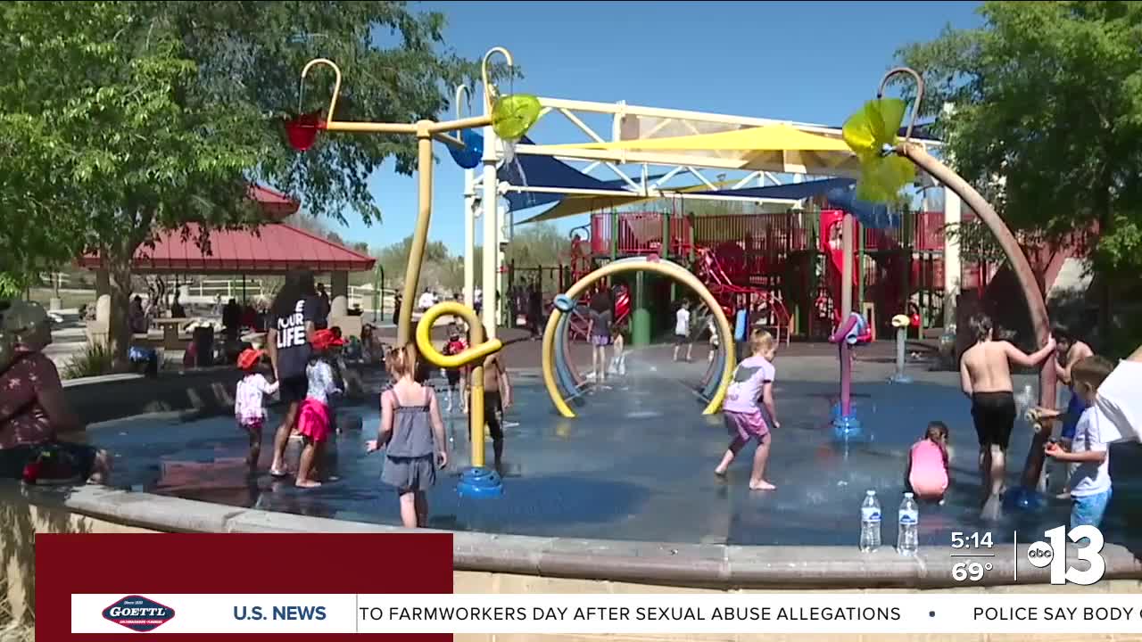 Cooling stations and splash pads open amid extreme heat warning
