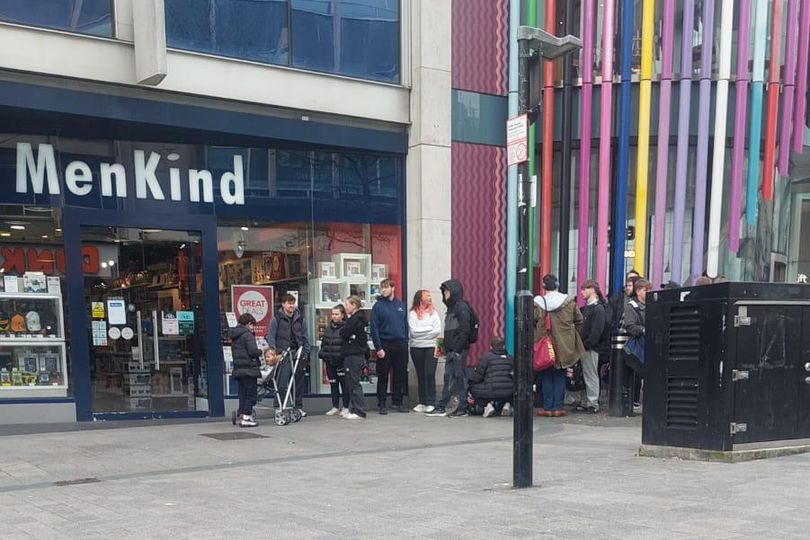 Massive queue spotted on Lord Street in Liverpool city centre