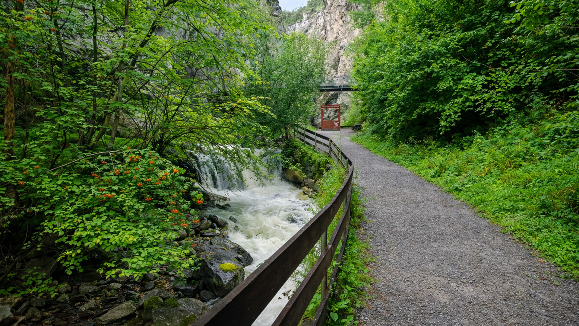 Rosengartenschlucht Imst Austria scenic gorge walk in Tyrol (4K)