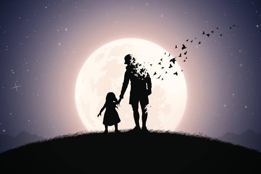 A contemplative article title about grief myths, symbolizing the fluidity of emotional expression