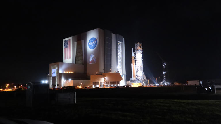 NASA's Artemis 2 moon rocket arrives back at the launch pad