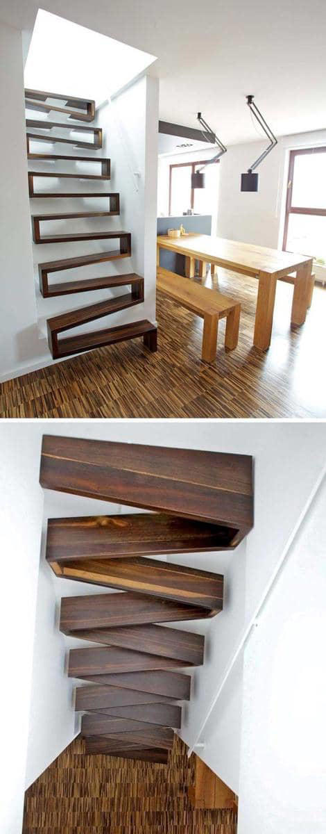 9 inspirasi desain tangga bagi rumah yang sempit dan sederhana