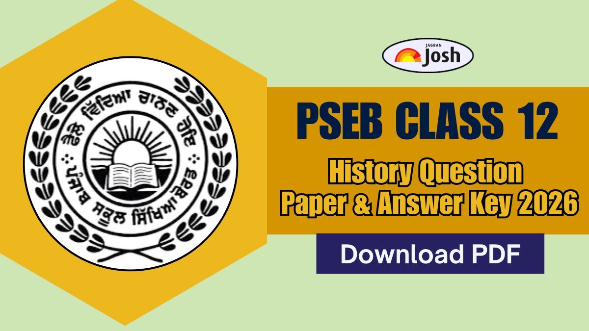 PSEB class 12 history question paper 2026 with answer key: Download PDF