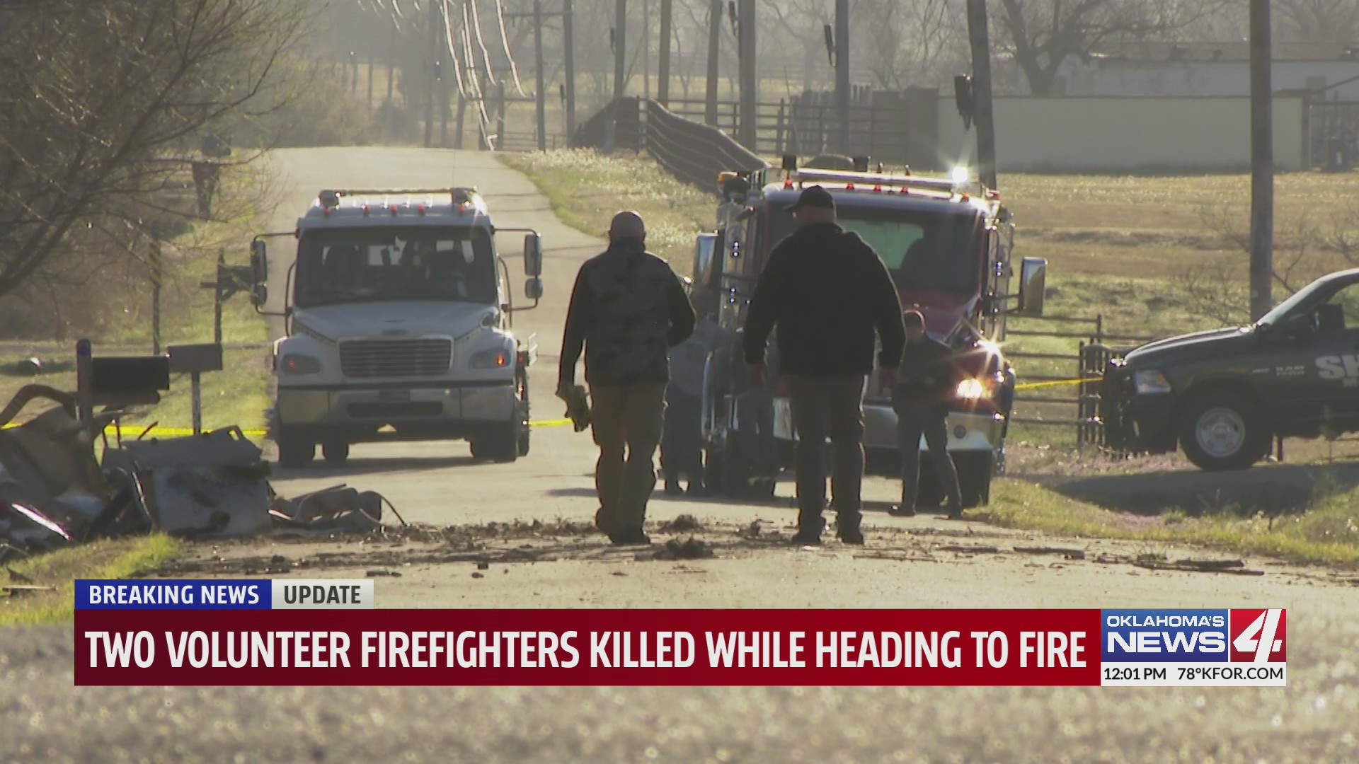 Two firefighters killed in McClain County crash identified