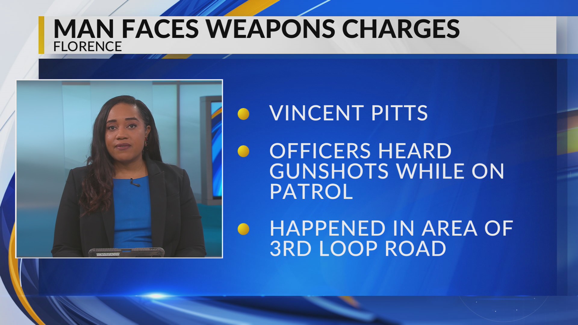 Florence man jailed on weapons charges after officers on patrol hear ...