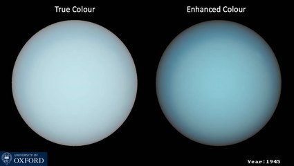 See Uranus' seasonal changes in color - 168-year animated time-lapse