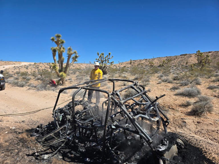 Photos: UTV scorched after being fully engulfed by fire near Beaver Dam