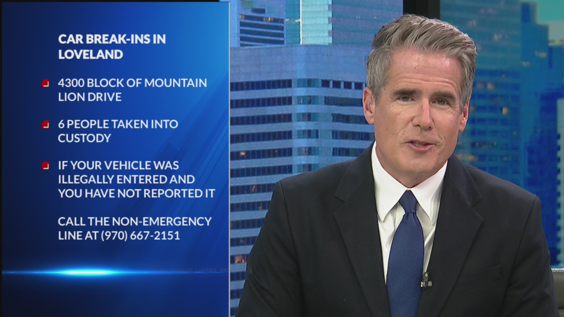 6 arrested in Loveland after vehicle break-ins reported overnight Thursday